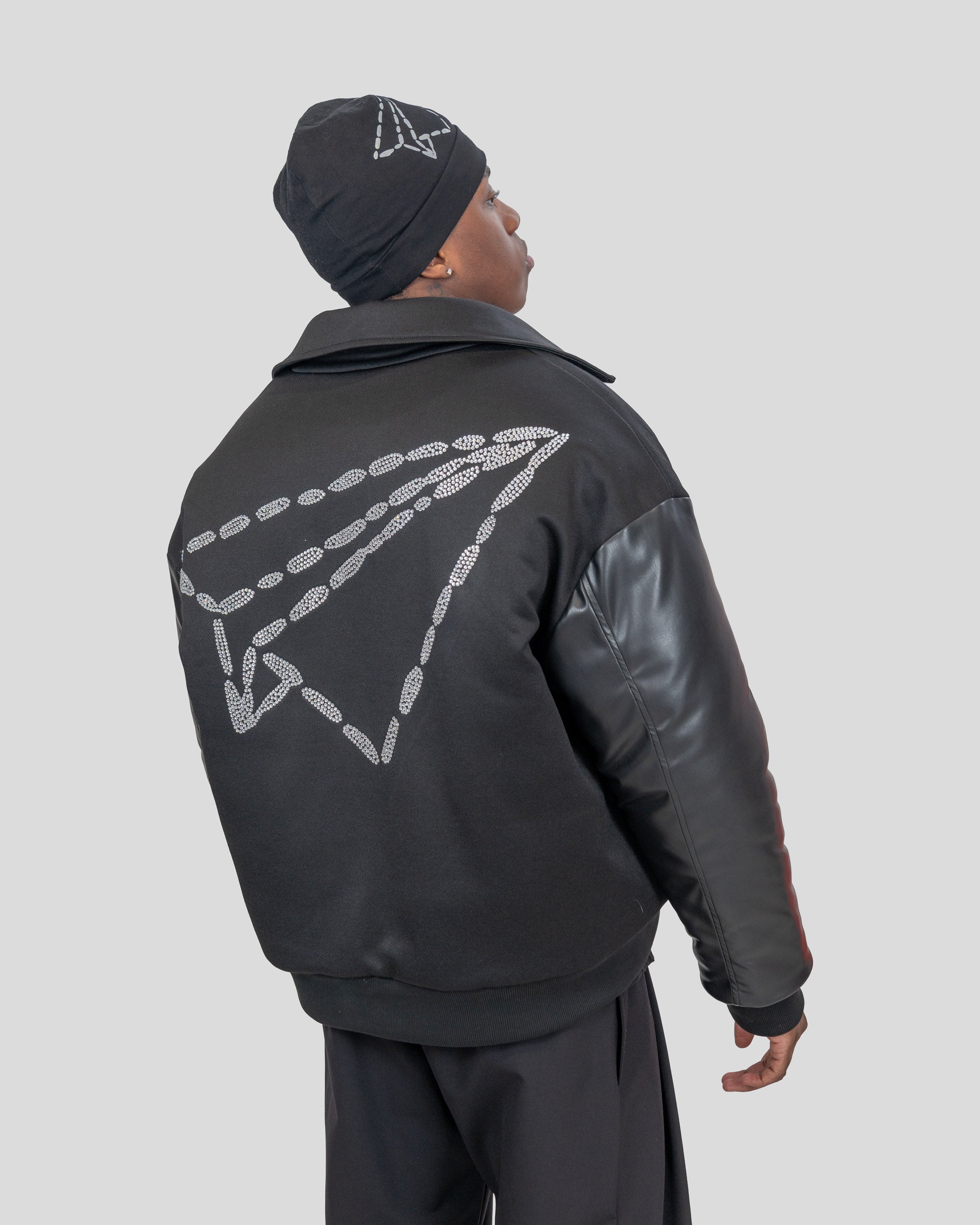 FWU RHINESTONE PUFF JACKET