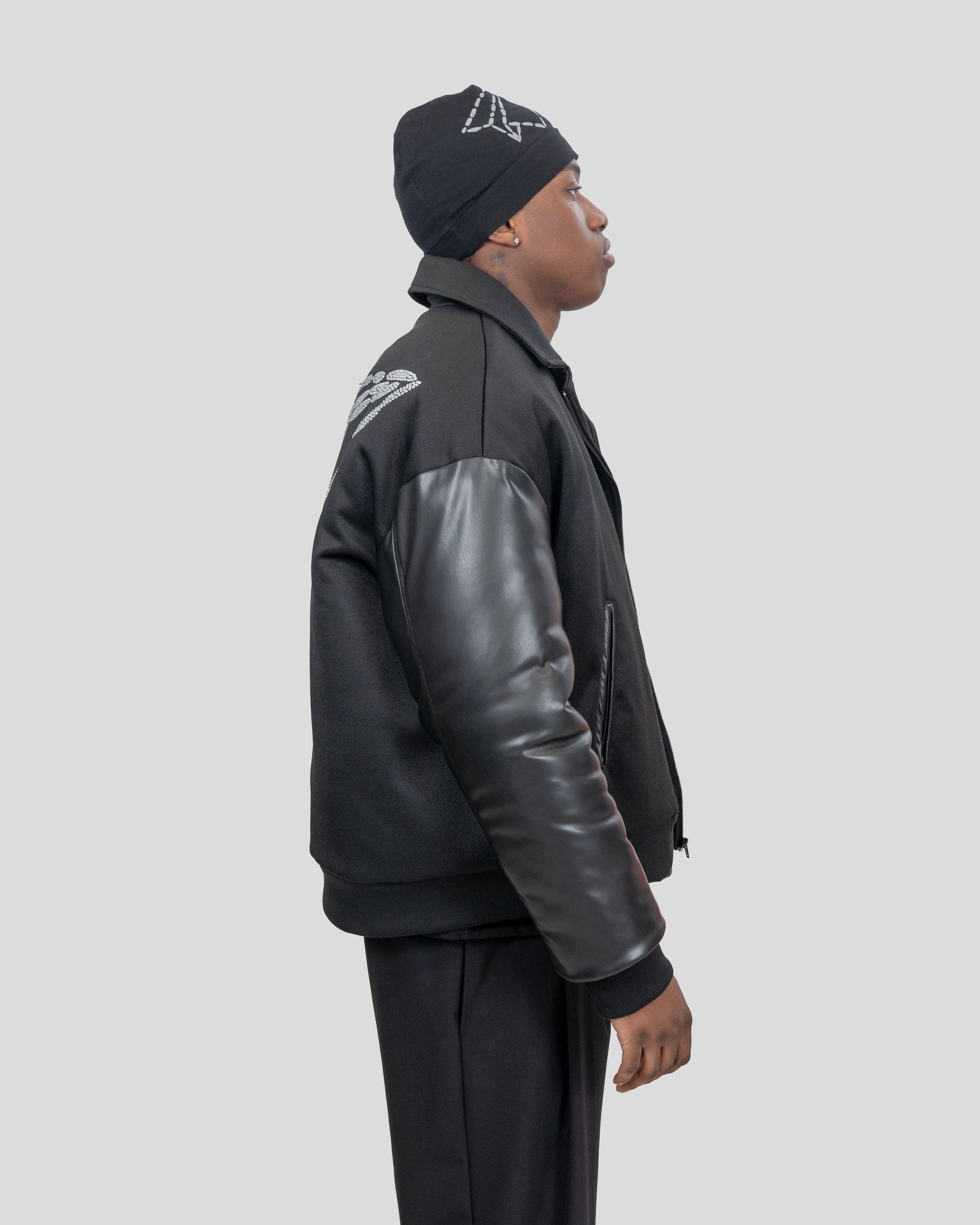 FWU RHINESTONE PUFF JACKET