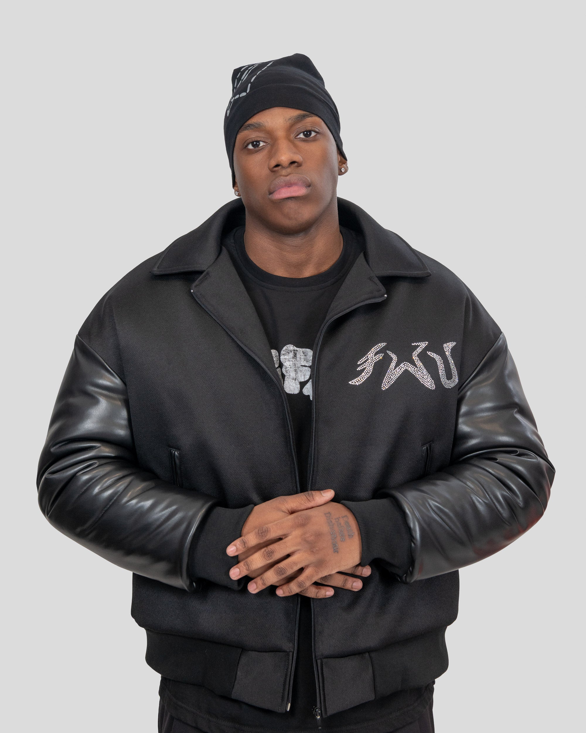 FWU RHINESTONE PUFF JACKET