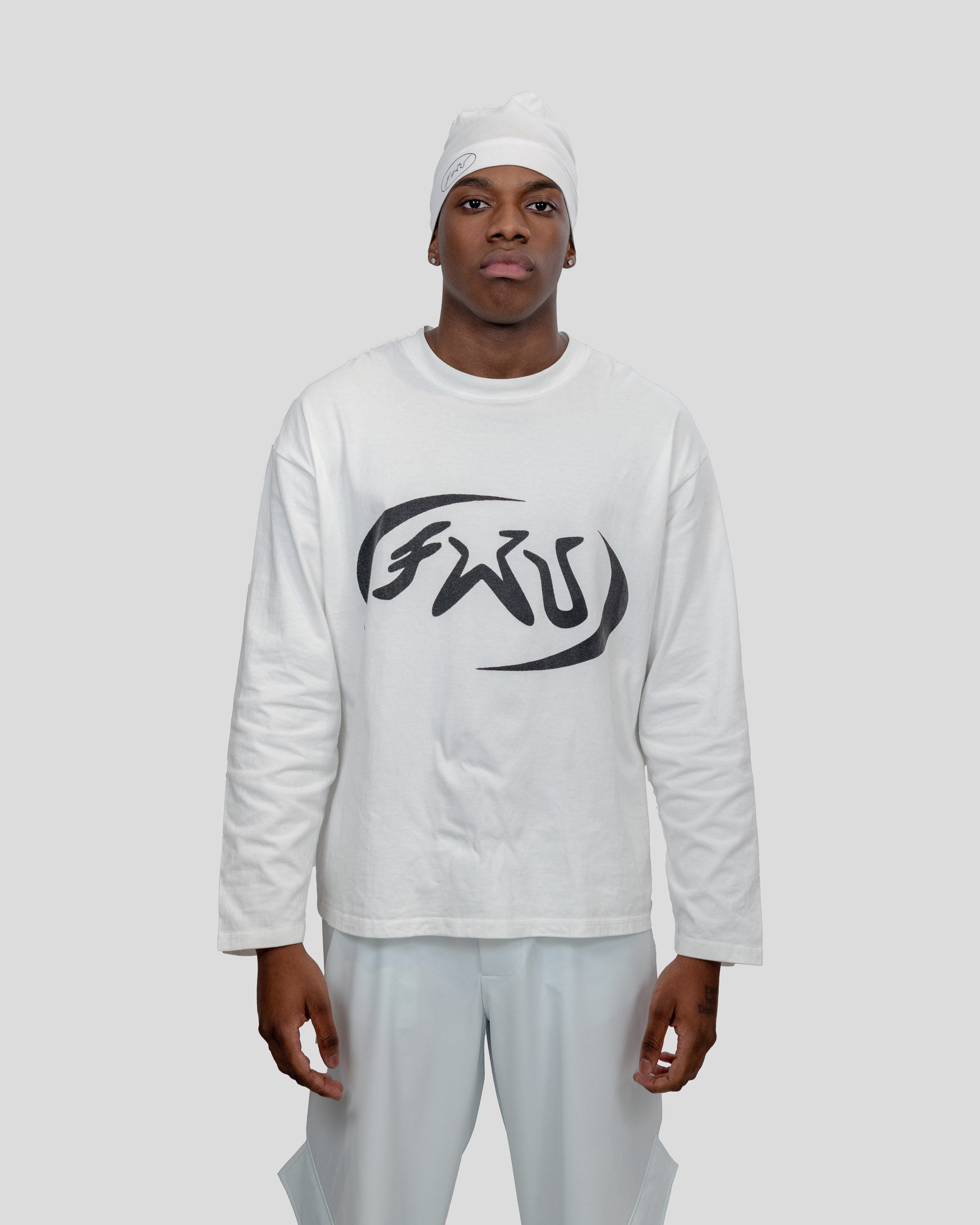WHITE FADED FWU LONGSLEEVE