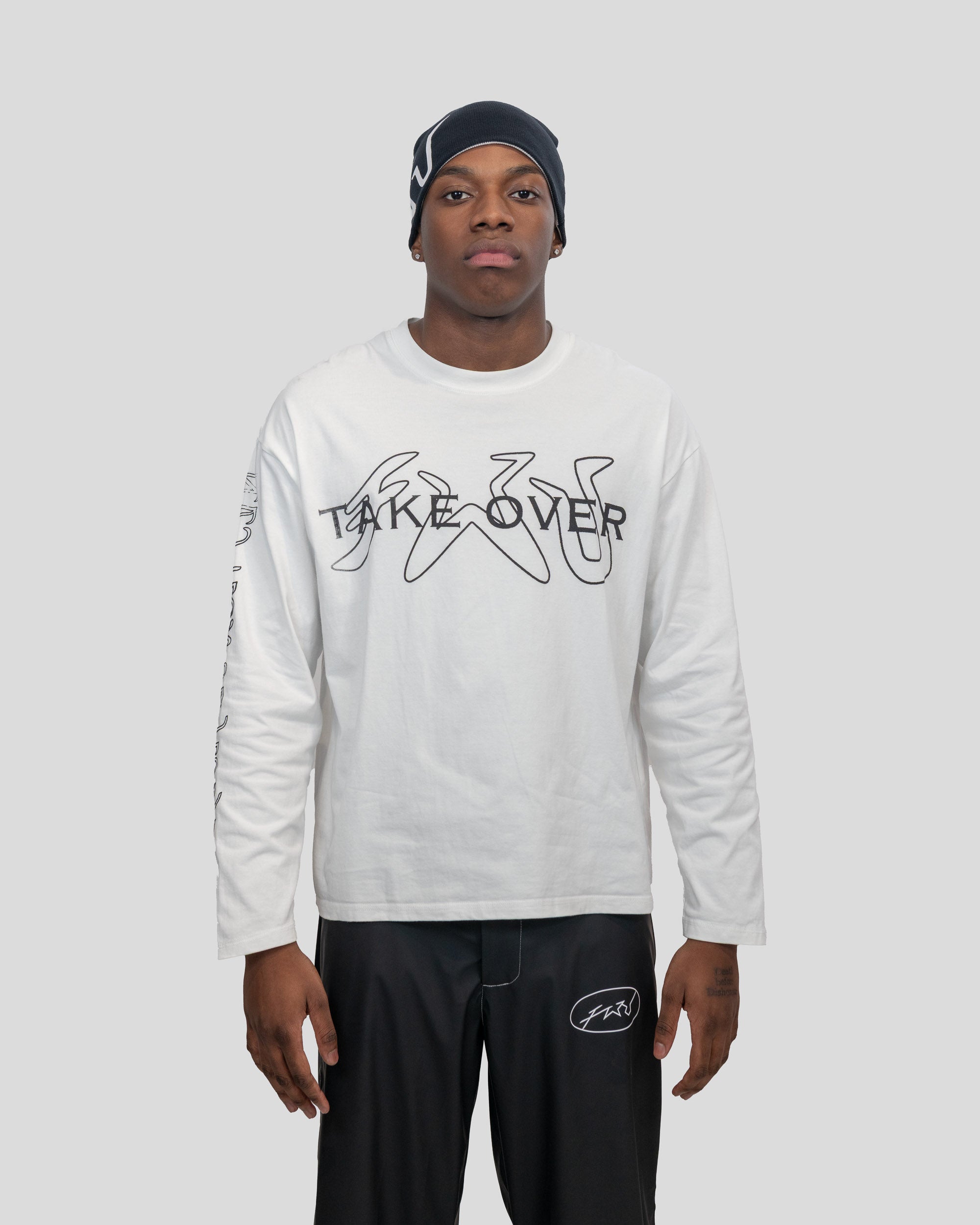 WHITE FADED TAKE OVER LONGSLEEVE