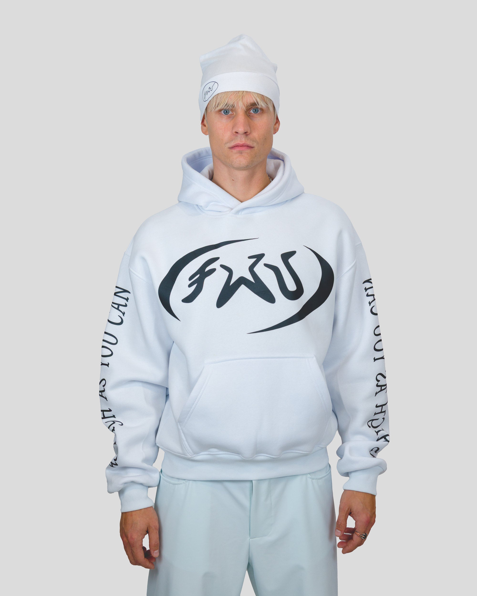 WHITE FWU HOODIE